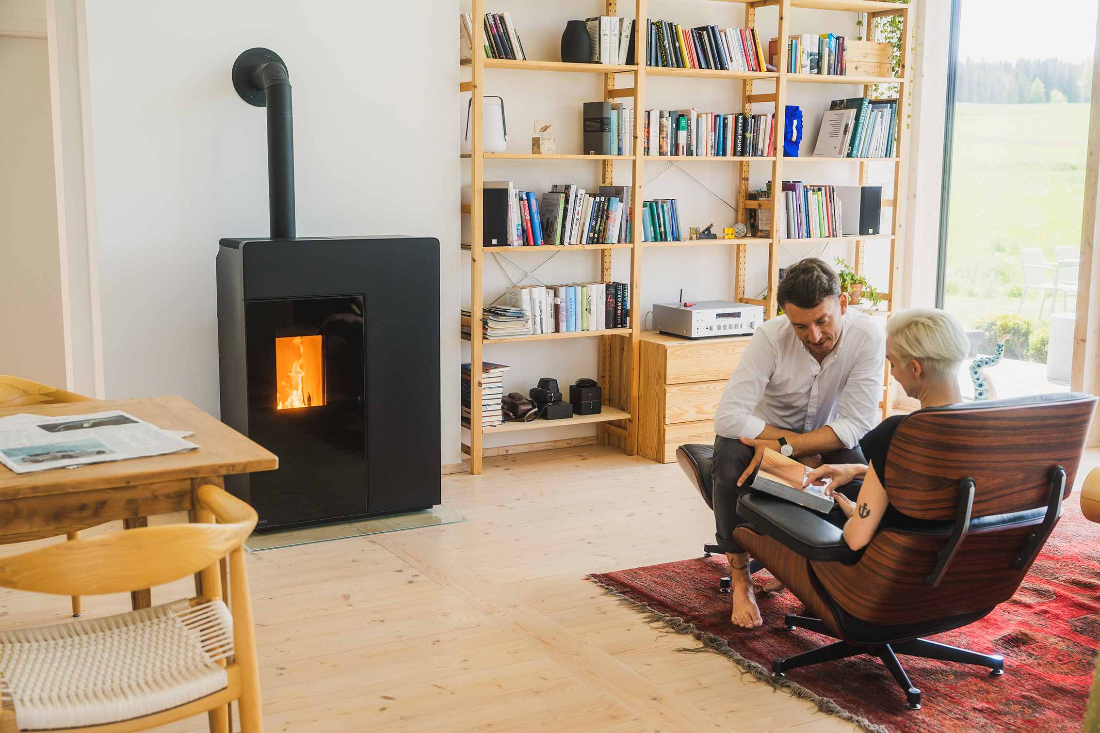 Cosy atmosphere with the DOMO pellet stove