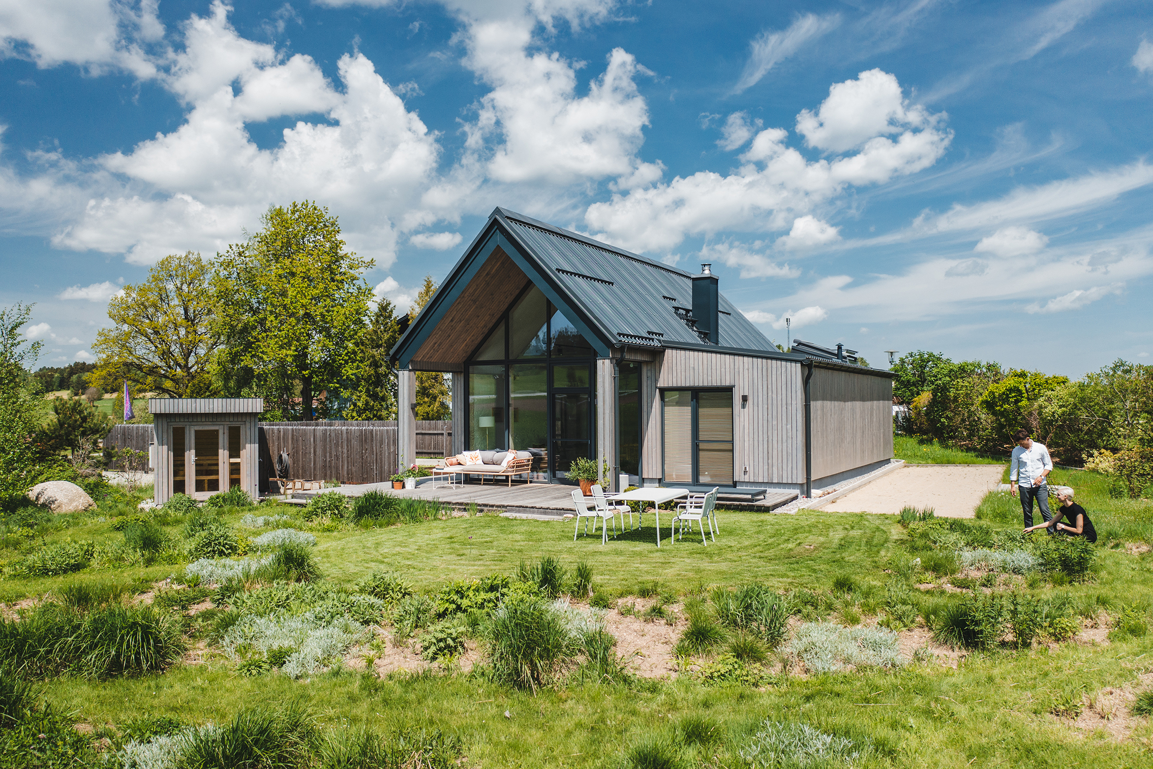 House in the Waldviertel is heated with the RIKA DOMO pellet stove.